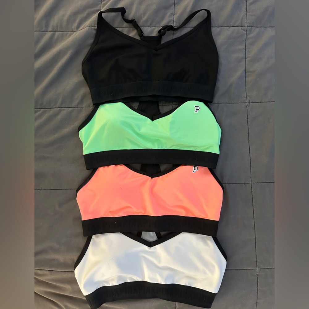 4 PINK ULTIMATE SPORTS BRAS SIZE L